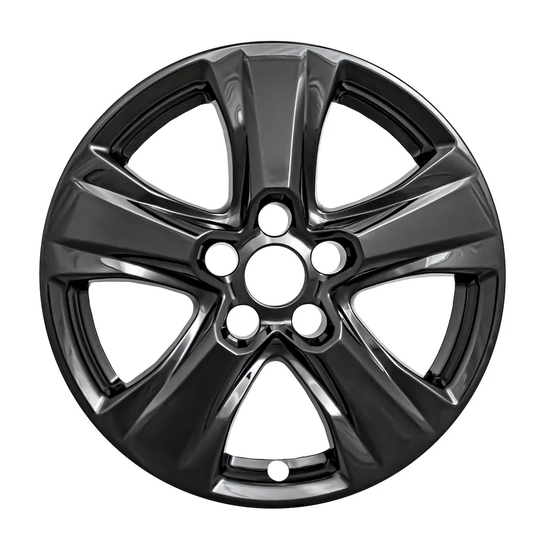 IWCIMP434BLK – COAST2COAST Wheel Skin, 17 Inch 5 V Spokes Snap-On Painted Gloss Black ABS Plastic Set Of 4